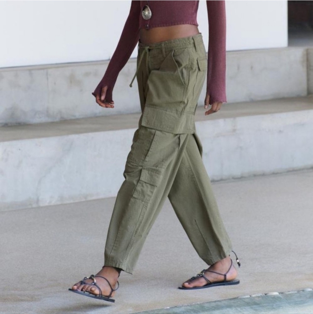 LOOSE FIT CARGO PANTS ZW COLLECTION SIZE 36 - Picture 4 of 11